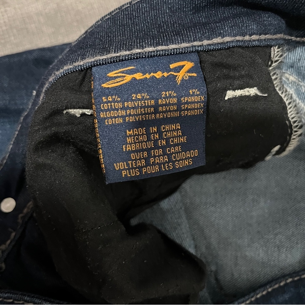 Seven Slimming Straight Women's Dark Blue Jeans 12 - Picture 4 of 7